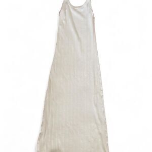 Vitamin A White Ribbed Maxi Dress - Size Small
